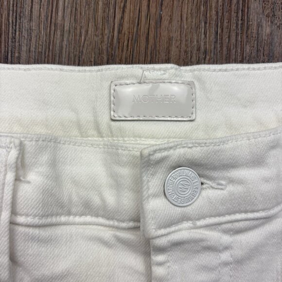 Mother The Rambler Zip Ankle Fairest of Them All Straight Jeans White Size 29 - Picture 11 of 13